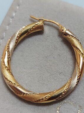 Vintage Charles Garnier 18k Gold Hoops